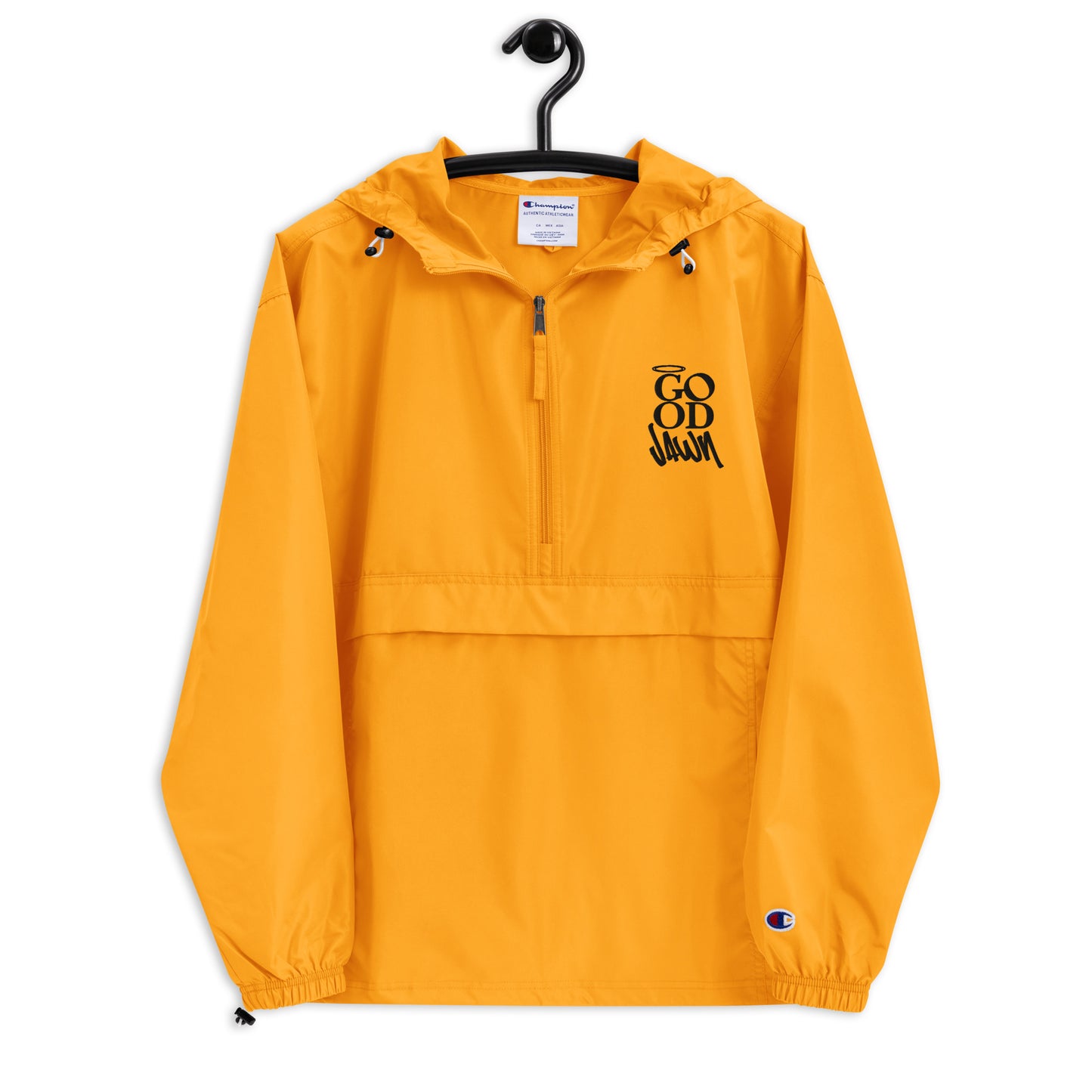"Good Jawn" Black Logo Windbreaker