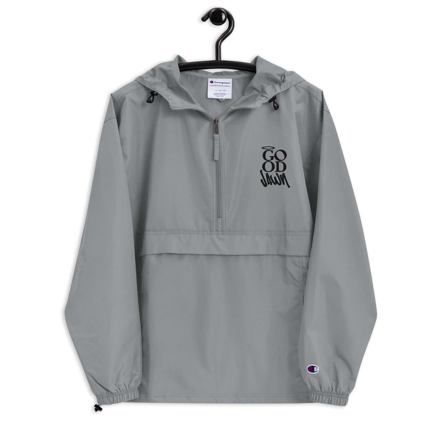 "Good Jawn" Black Logo Windbreaker