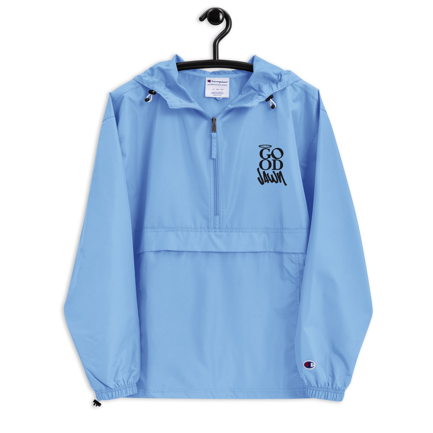 "Good Jawn" Black Logo Windbreaker