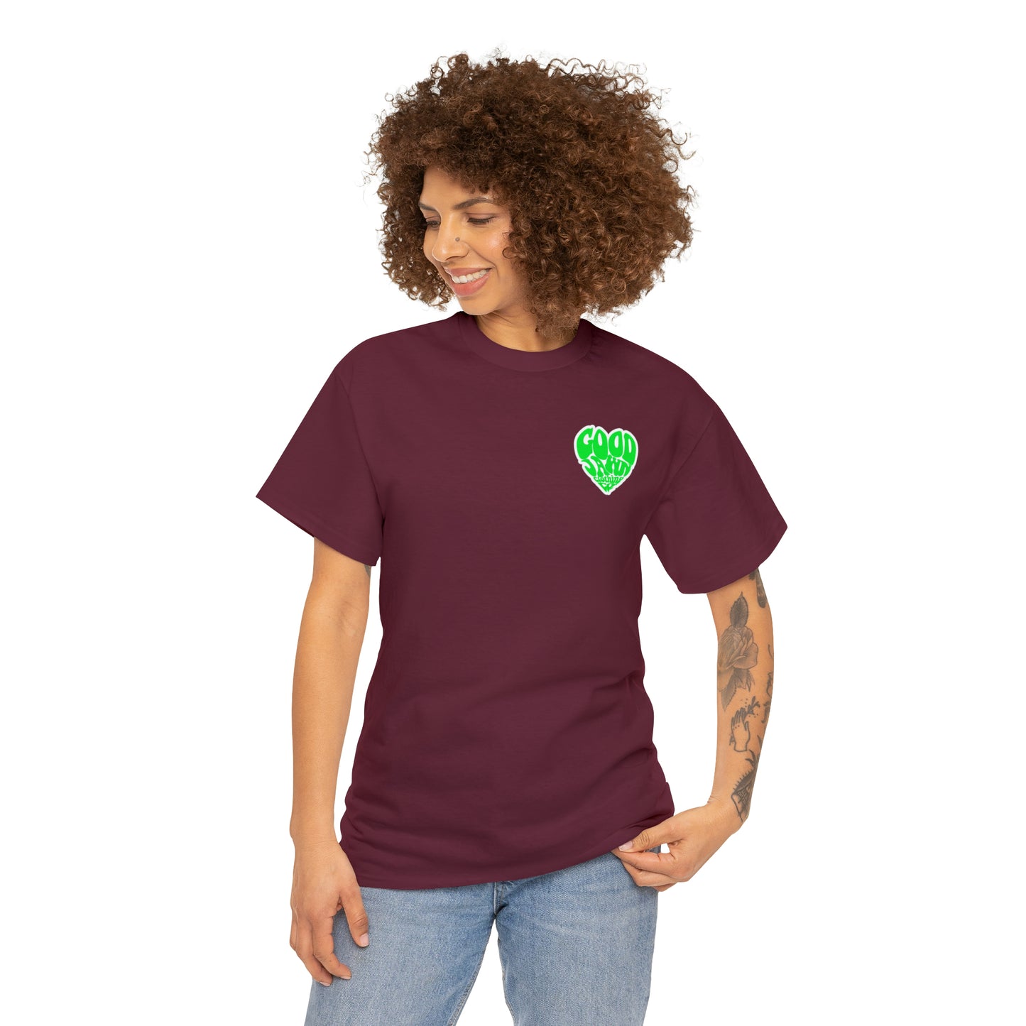 GOOD Heart TEE (Neon Green)