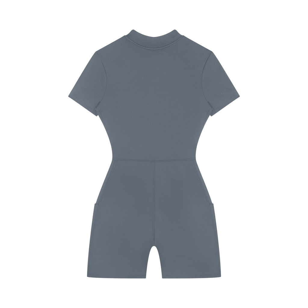 GJC Quarter-Zip Short Sleeve Romper