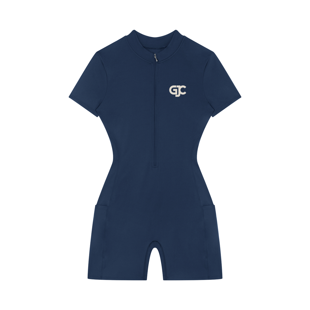 GJC Quarter-Zip Short Sleeve Romper