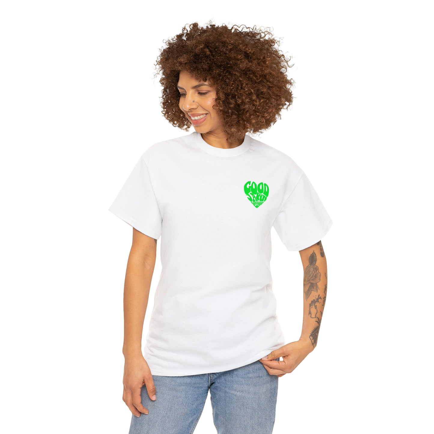 GOOD Heart TEE (Neon Green)