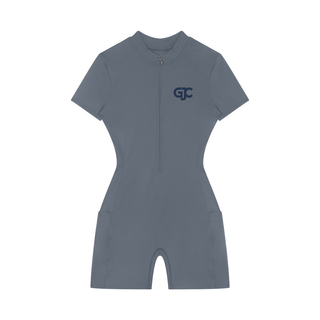 GJC Quarter-Zip Short Sleeve Romper