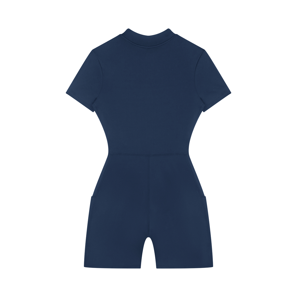 GJC Quarter-Zip Short Sleeve Romper