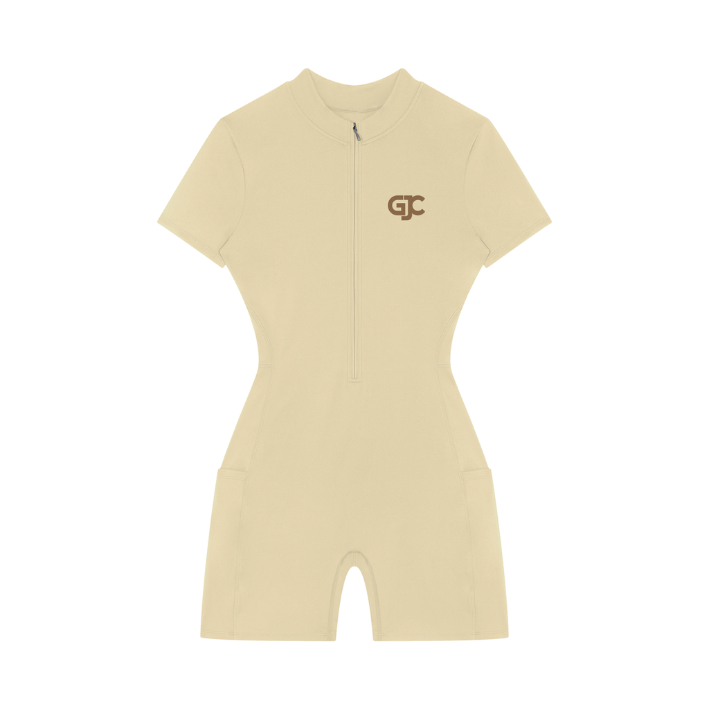 GJC Quarter-Zip Short Sleeve Romper
