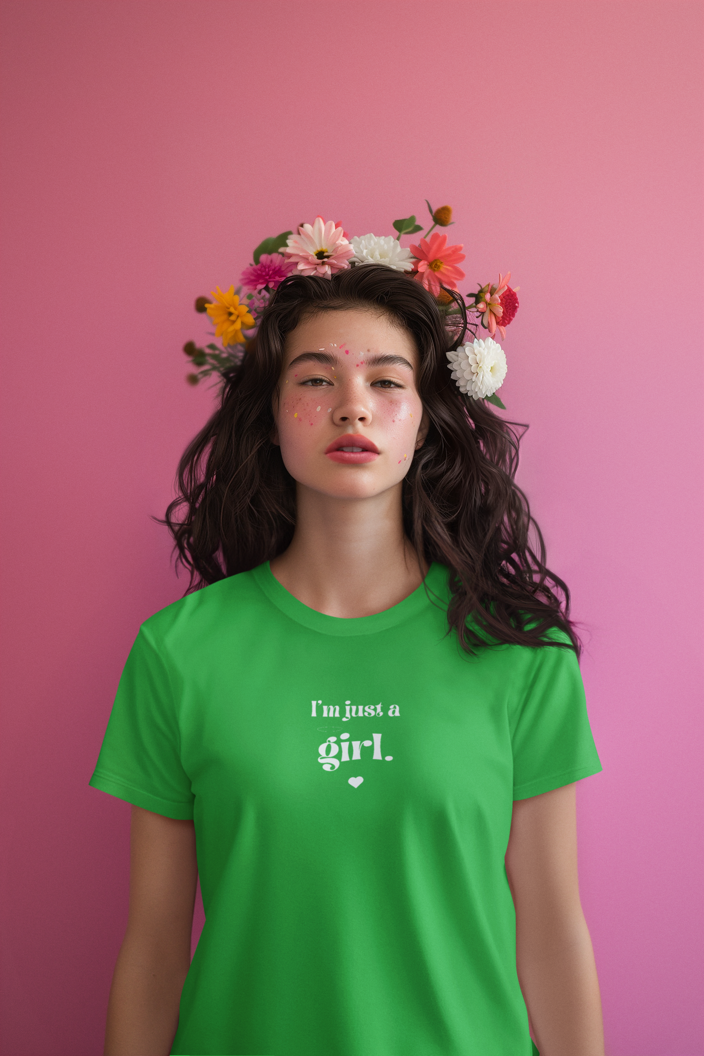 "I'm Just a Girl" Crop Tee