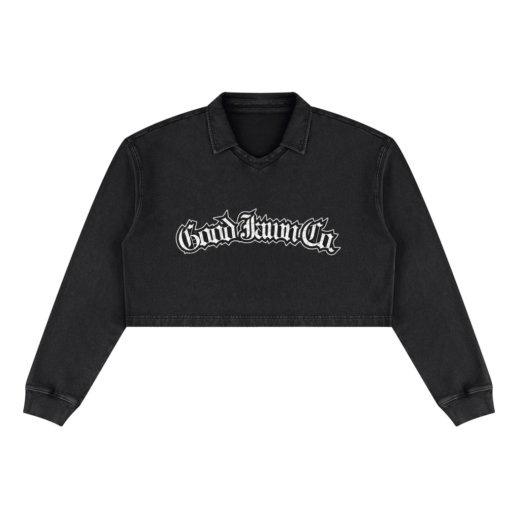 GJ Vintage Wash Crop Sweatshirt