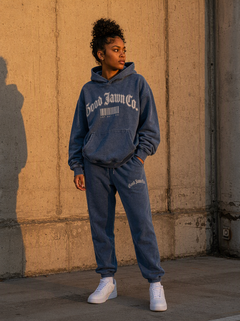 GJ "Barcode" Waffle Hoodie