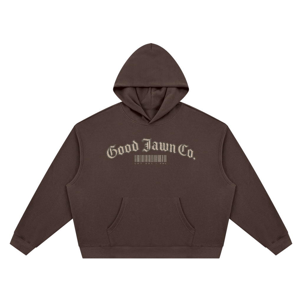 GJ "Barcode" Waffle Hoodie