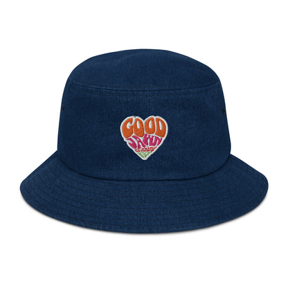 GOOD Heart Denim bucket hat