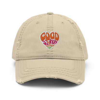 GOOD Heart Distressed Dad Hat