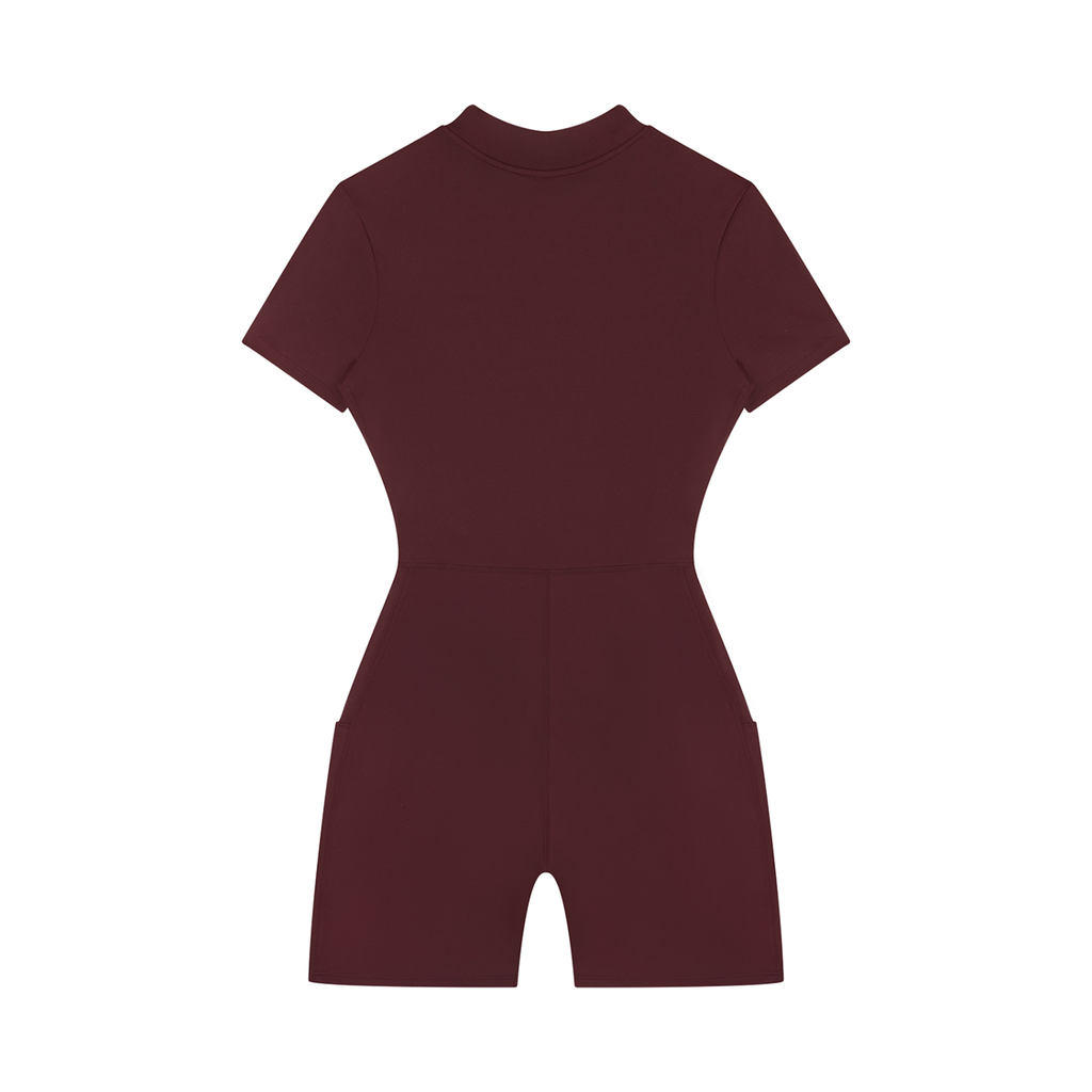 GJC Quarter-Zip Short Sleeve Romper