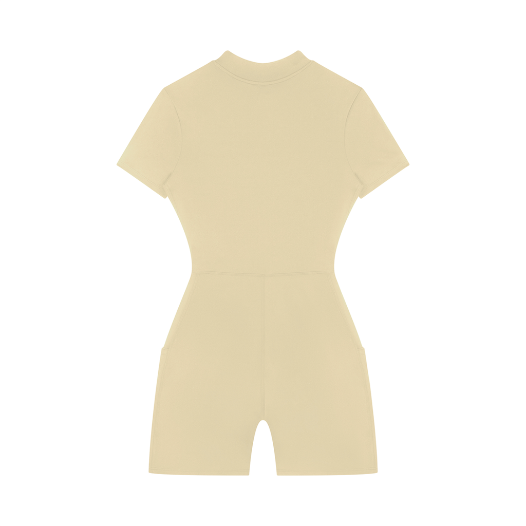 GJC Quarter-Zip Short Sleeve Romper