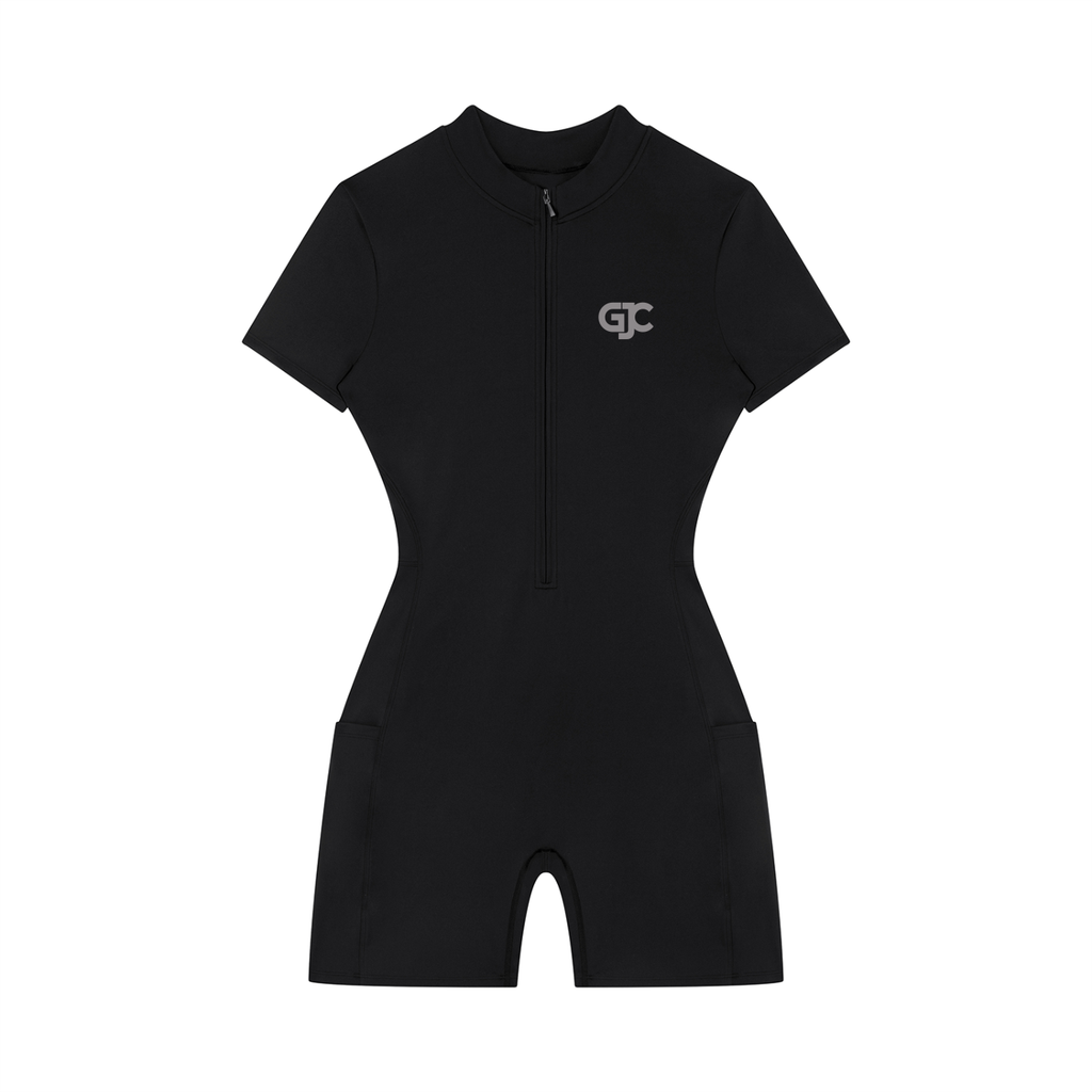 GJC Quarter-Zip Short Sleeve Romper