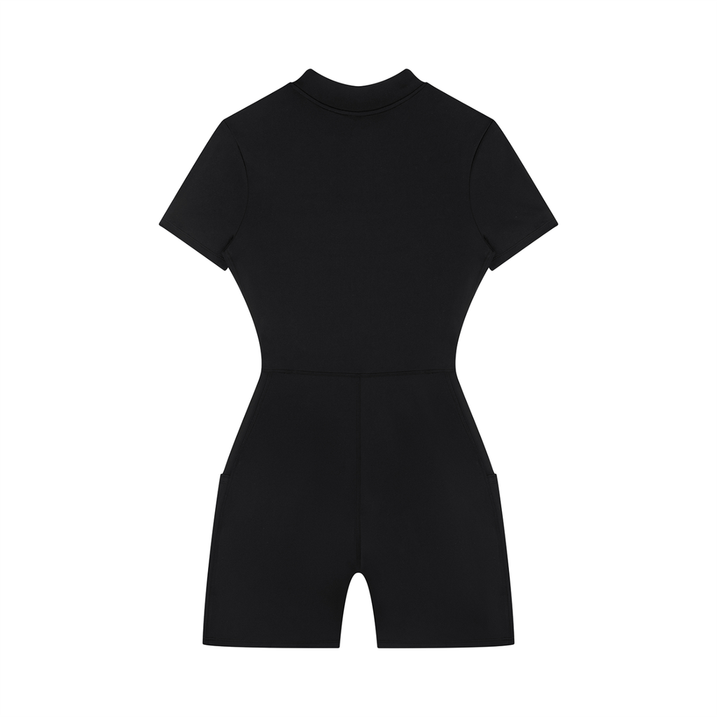 GJC Quarter-Zip Short Sleeve Romper
