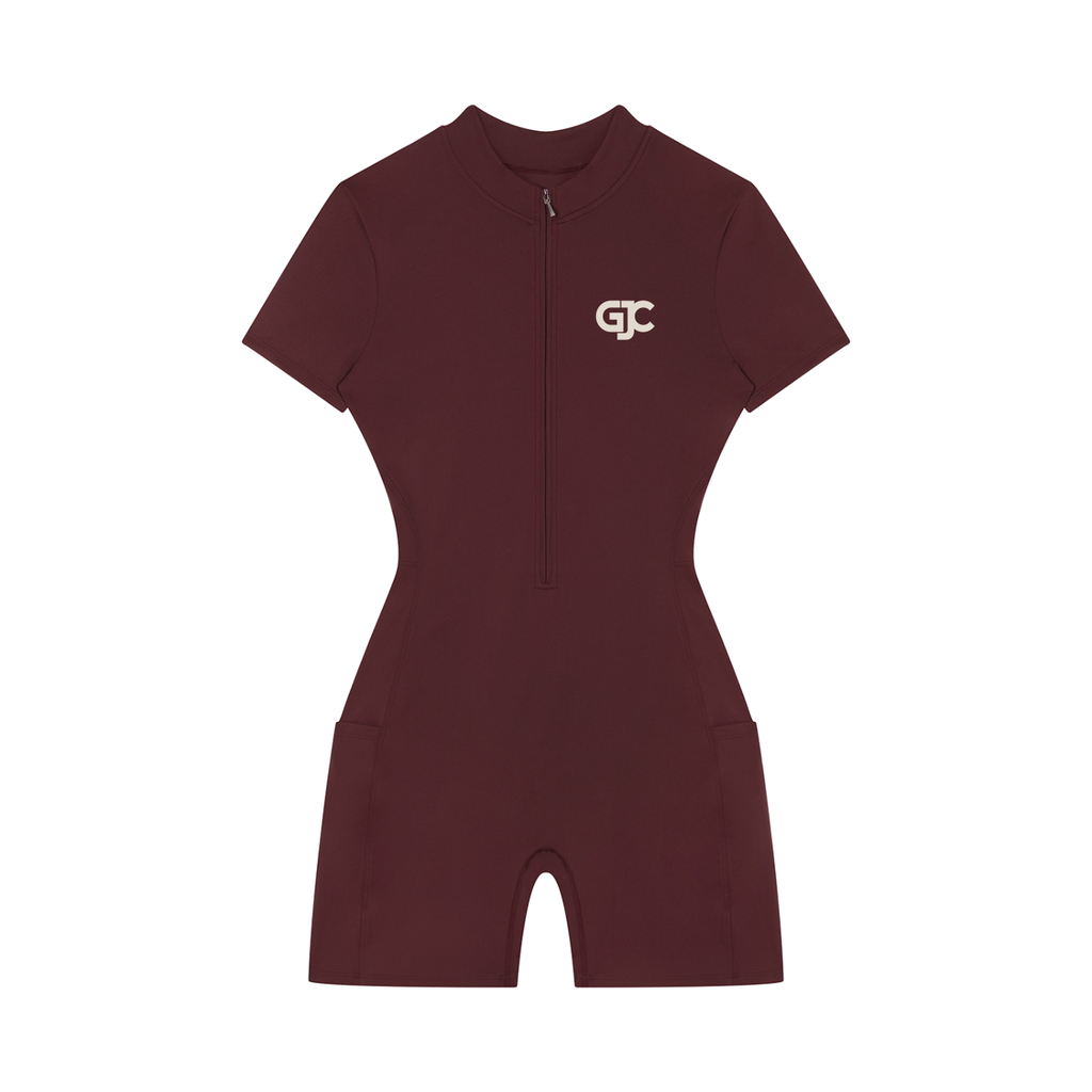 GJC Quarter-Zip Short Sleeve Romper