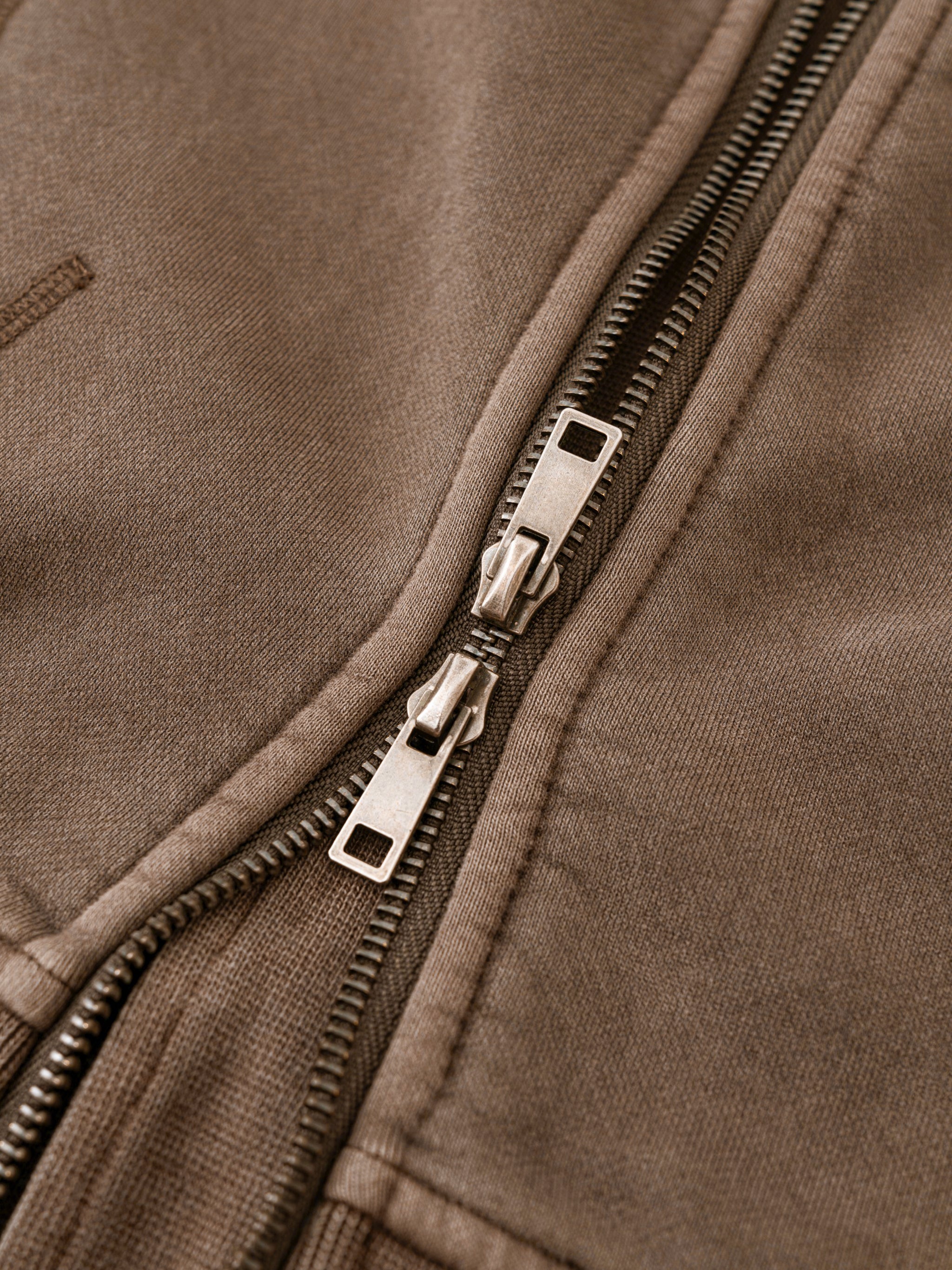 GJ Vintage Washed Cropped Fleece Hoodie