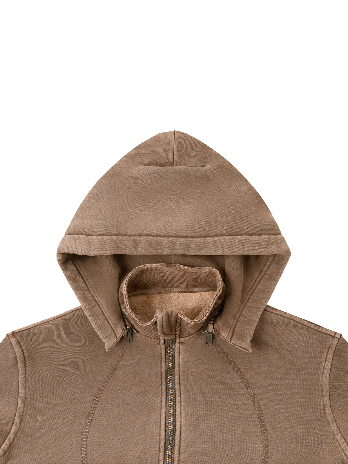 GJ Vintage Washed Cropped Fleece Hoodie