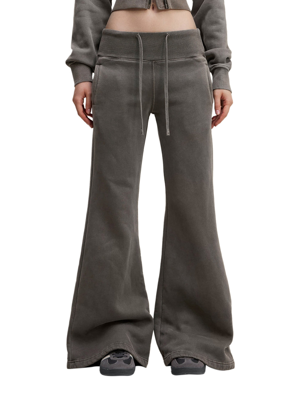 GJ Vintage Washed Flared Fleece Sweatpants