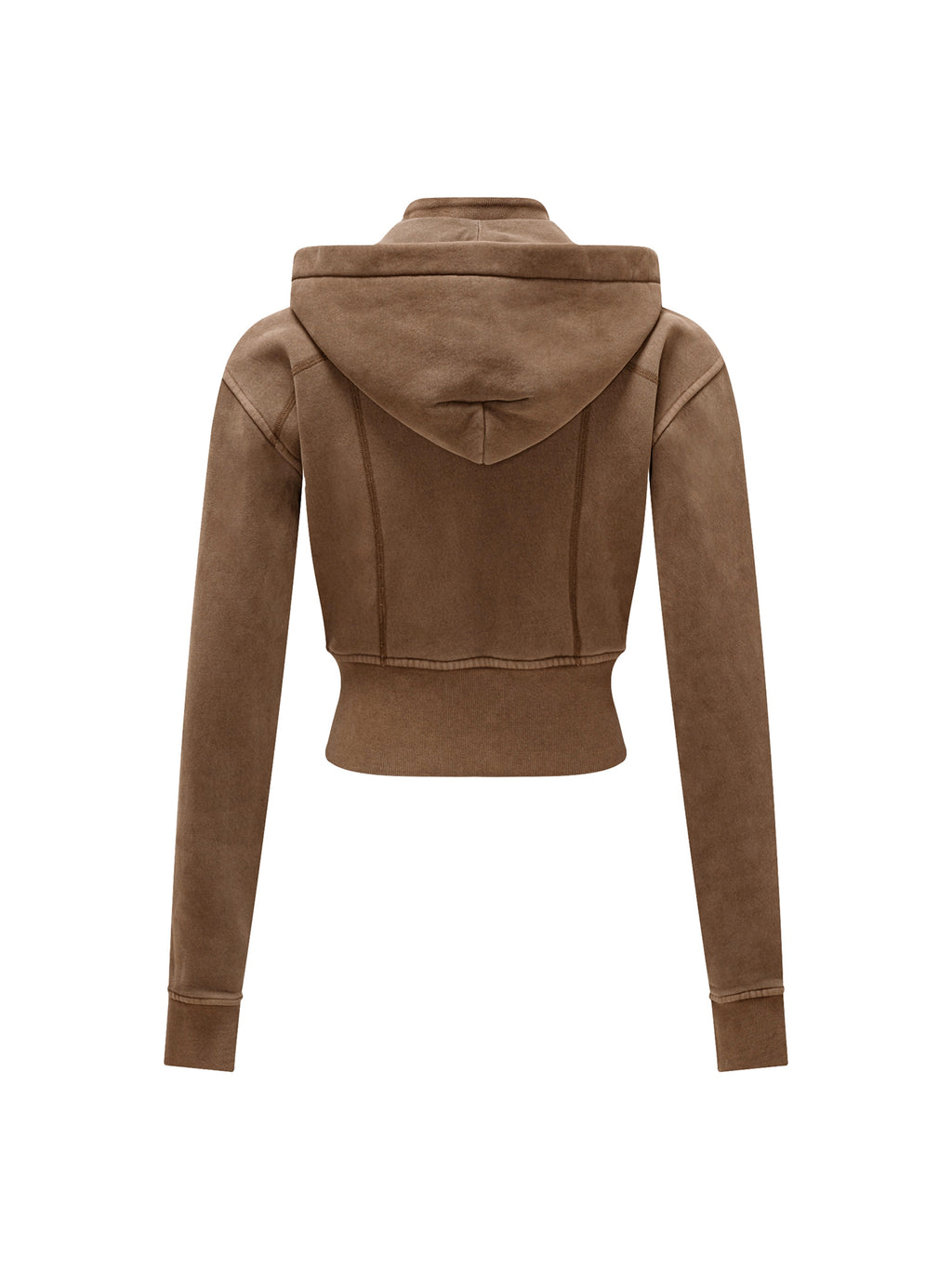 GJ Vintage Washed Cropped Fleece Hoodie