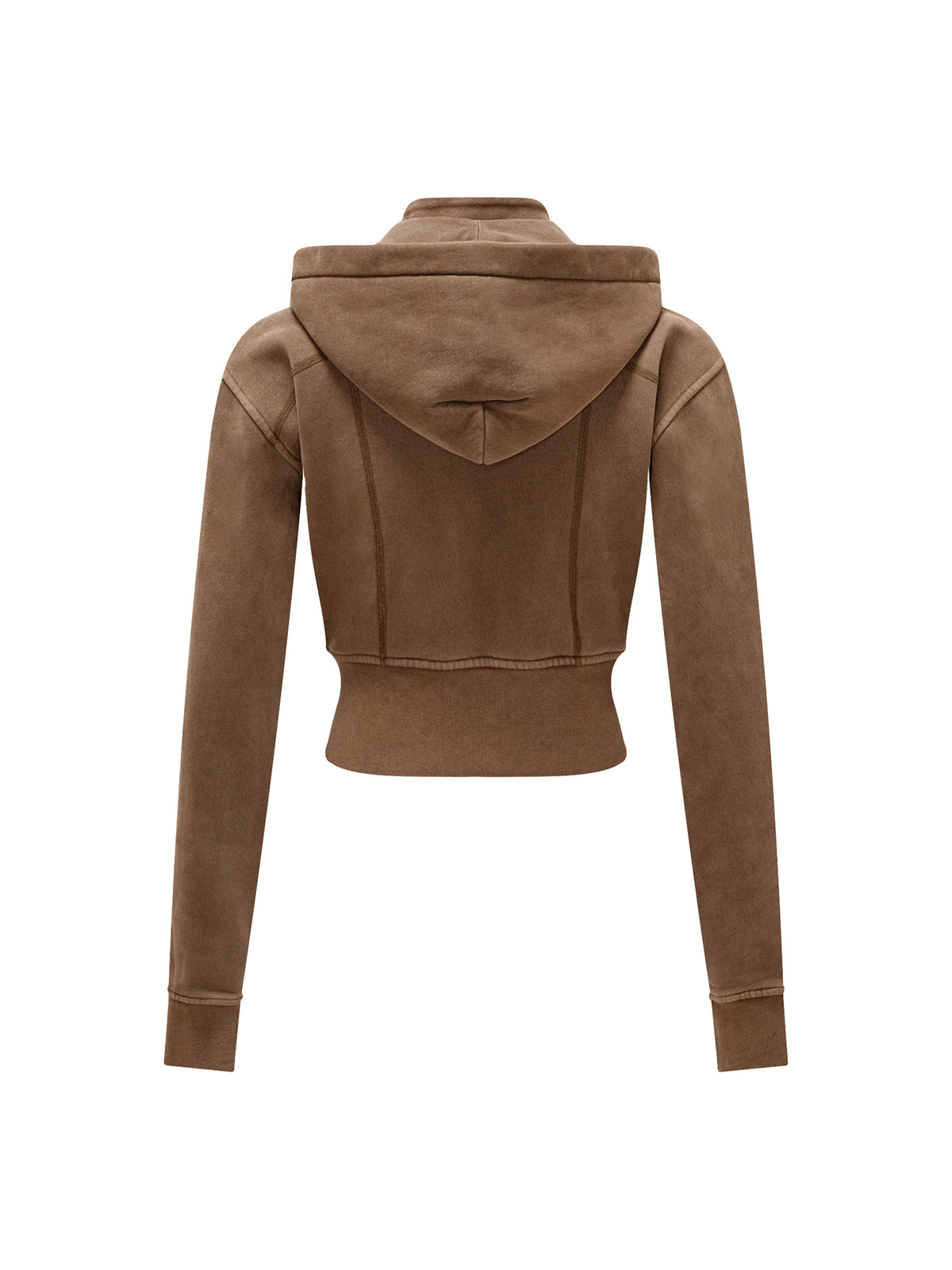GJ Vintage Washed Cropped Fleece Hoodie