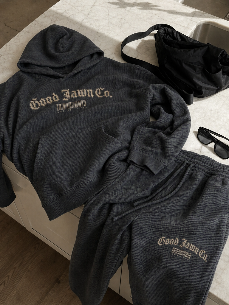 GJ "Barcode" Waffle Hoodie
